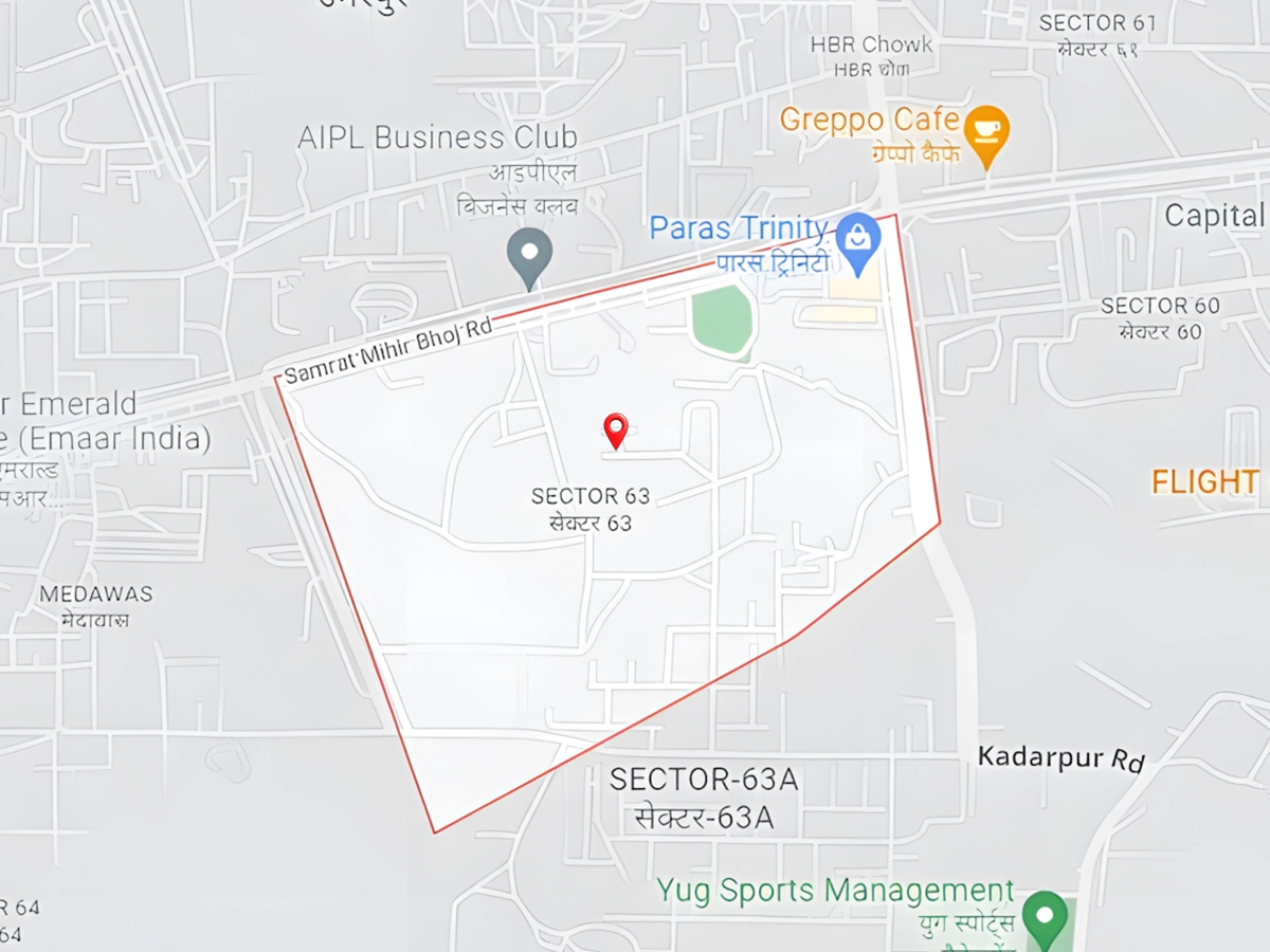Location of Godrej Sector 63A Gurgaon